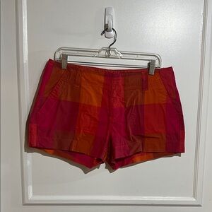 Old Navy Pink and Orange Plaid Women's Shorts